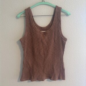 Everlane The Cozy Rib Tank carob brown
